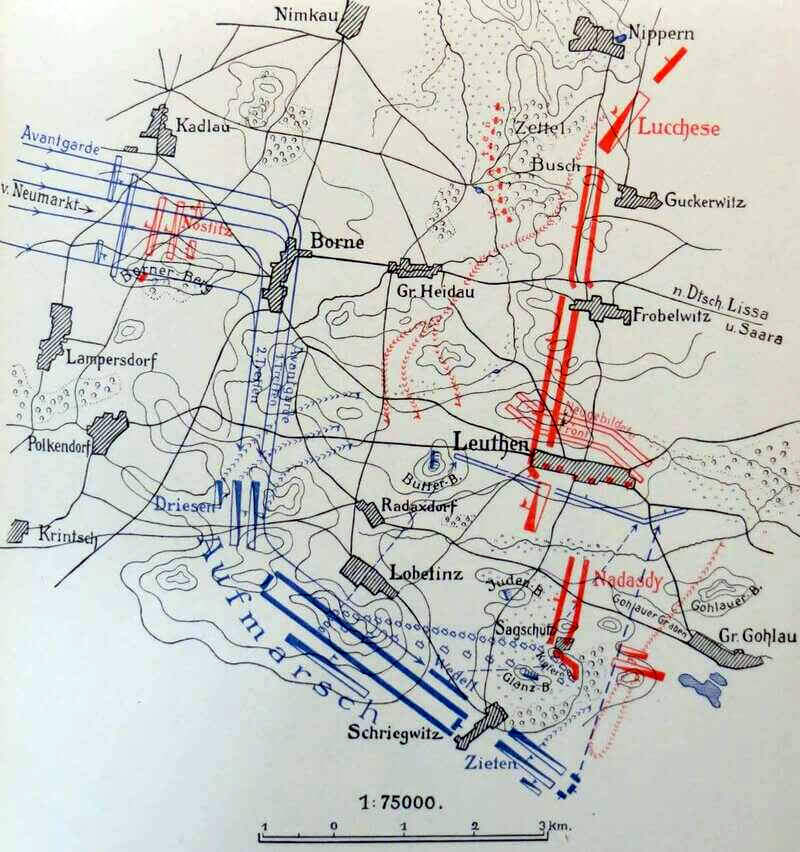 Battle of Leuthen map