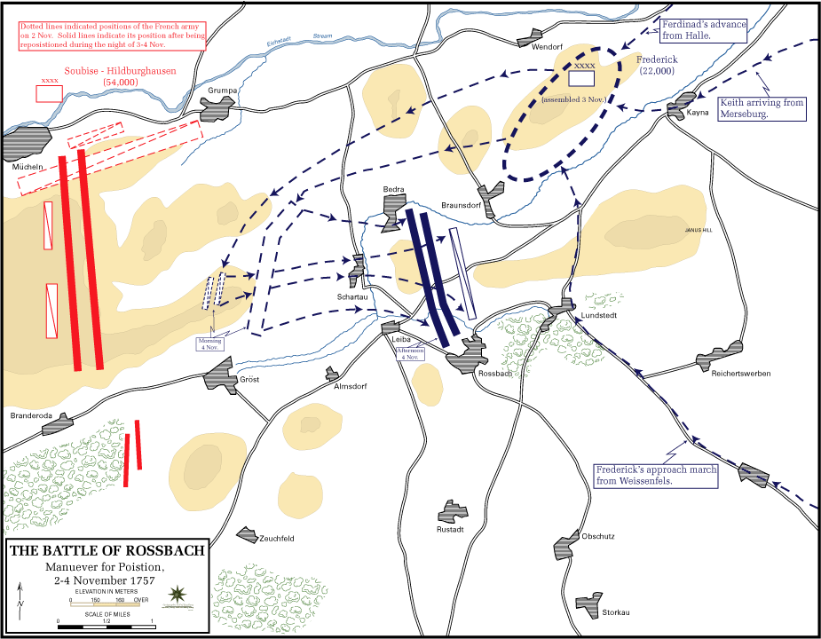 Battle of Rossbach map