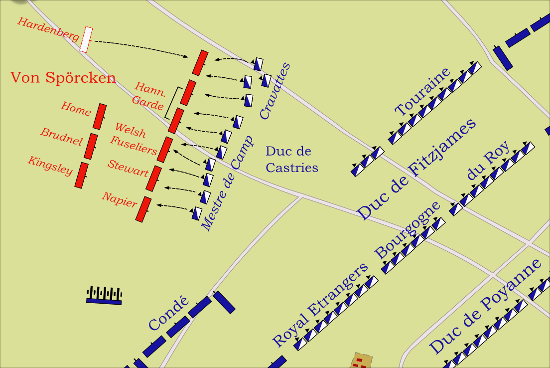 French cavalry first attack