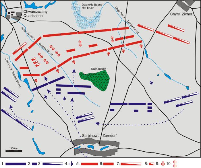 Situation 10am at Zorndorf