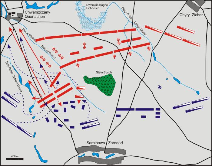 Situation 12am at Zorndorf