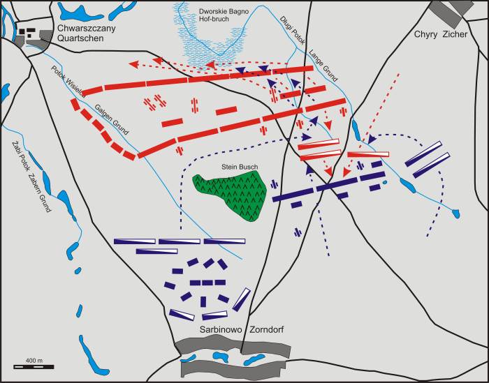 Situation 2pm at Zorndorf