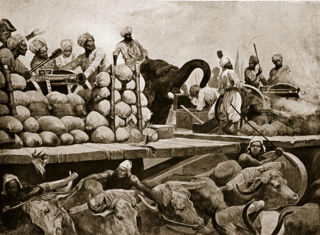 The Nawab's artillery at Plassey